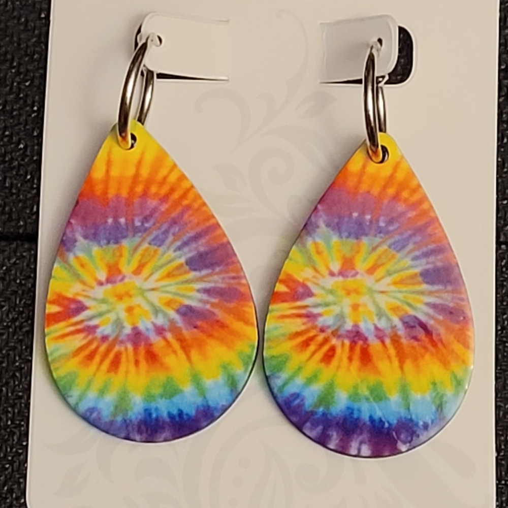 Tie Dye Sublimation Earrings
